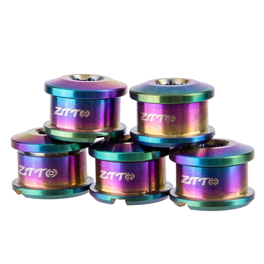 ZTTO 5PCS Titanium Alloy Bike XO Type Chainring Screws Bolts Replacement Parts ZTTO 5PCS Titanium Alloy Bike XO Type Chainring Screws Bolts Replacement Parts